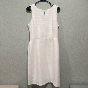 WHITE HOUSE BLACK MARKET White Sleeveless Midi Dress